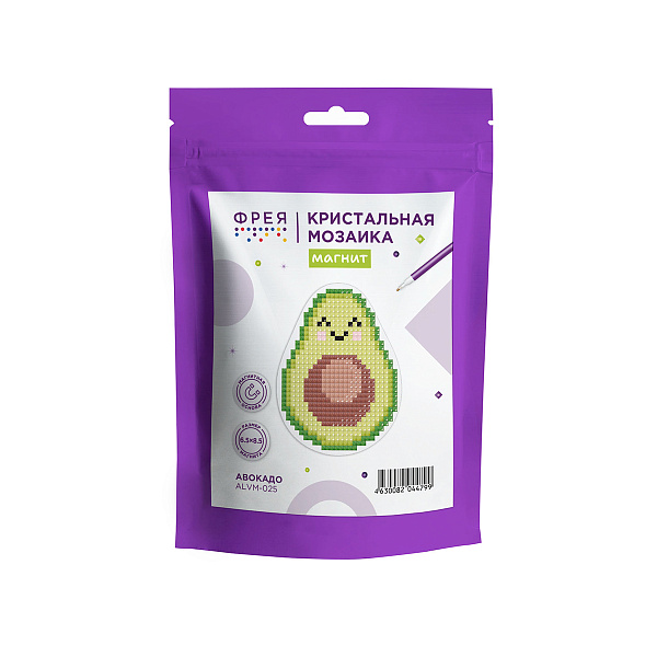 Алмазная мозаика  "ФРЕЯ" магнит "Авокадо" 6.5 х 8.5 см