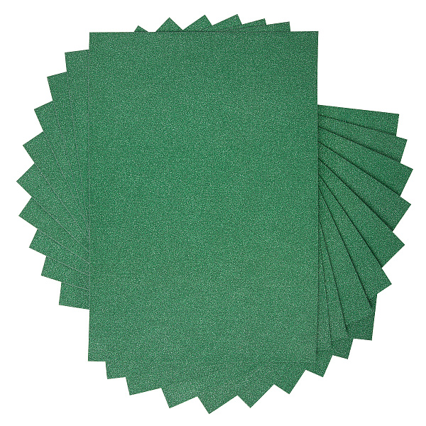 Бумага цветная глиттерная "VISTA-ARTISTA"  250 г/м2 A4 21 х 29.7 см. 06 - зеленый (green)