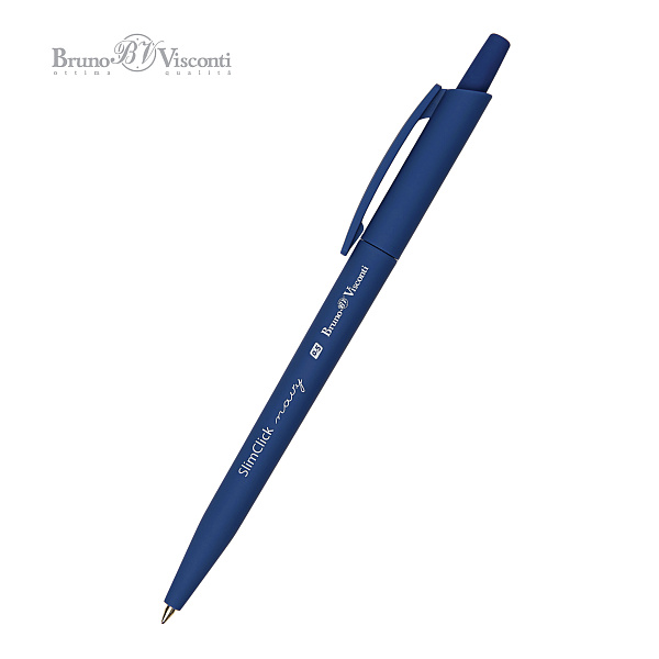 Ручка шариковая автомат. 0,5 мм "SlimClick.NAVY" СИНЯЯ