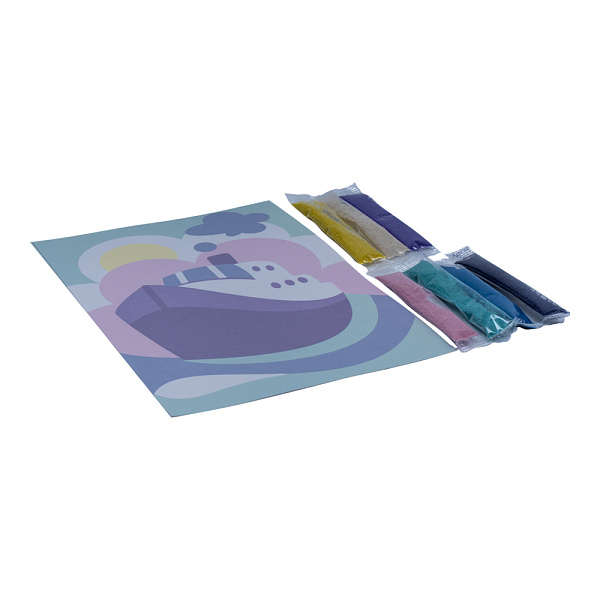 Фреска. Картина из песка "Корабль"