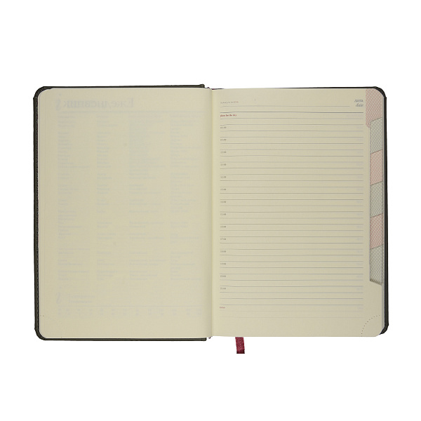 Ежедневник недат. А5 с индексами "VELVET INDEX" (СЕРЫЙ)