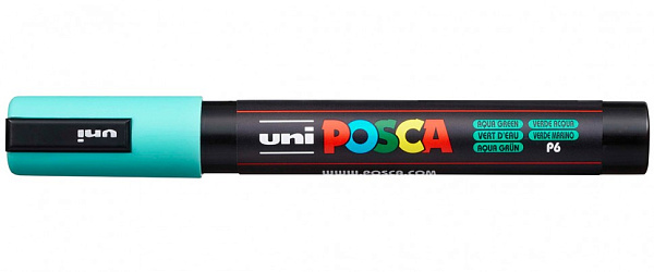 Маркер акрил. POSCA PC-5M морская волна, 1.8 - 2.5 мм, пулевидныйнаконечник(номер цвета Р6)