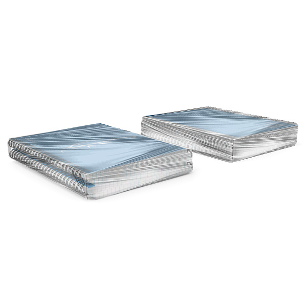 Тетрадь 80 листов в клетку пластиковая обложка на спирали ErichKrause Mirage, синий, A5, 