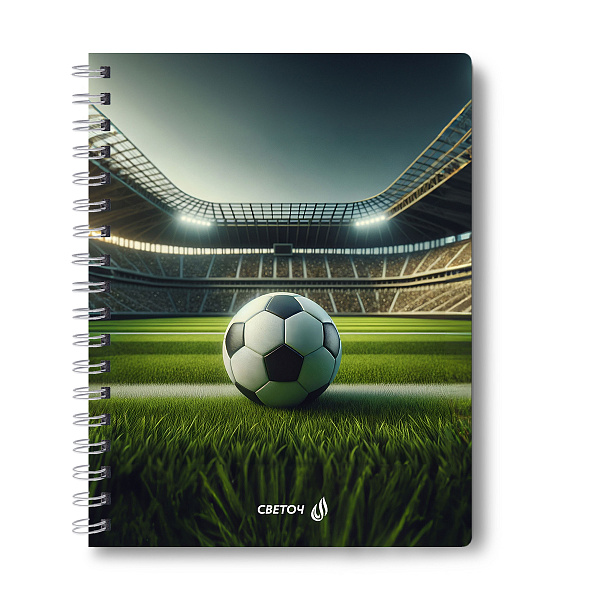 Тетрадь 96 л. кл. на гребне с двойной обложкой "Движение на опережение" A5 65 г/кв.м , белизна 100 %  01211 "Светоч"