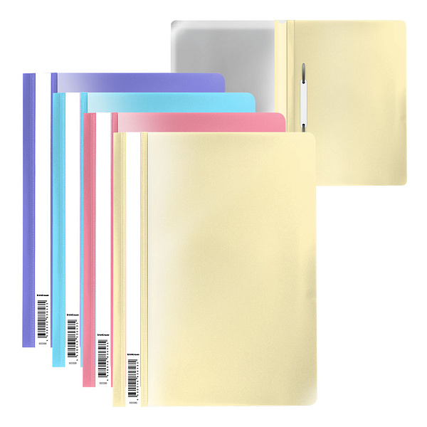 Скоросшиватель А4 ErichKrause® Fizzy Pastel, ассорти