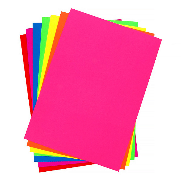 "Лео"   "Играй"   Картон цветной флуоресцентный    A4   21 х  29.7 см  7 л.  7 цв. .