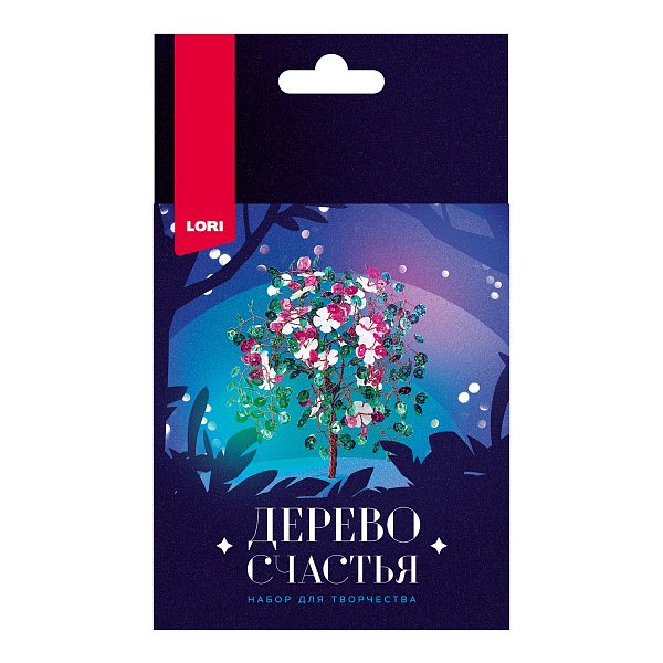 Набор для плетения из бисера и пайеток "Дерево счастья " Вишня в цвету"