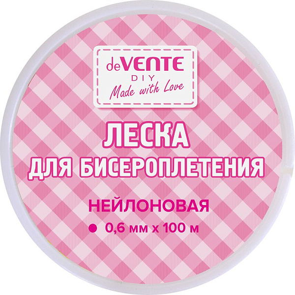 Леска для бисероплетения "deVENTE. Line" 0,6 мм x 100 м, нейлоновая, прозрачная, на катушке