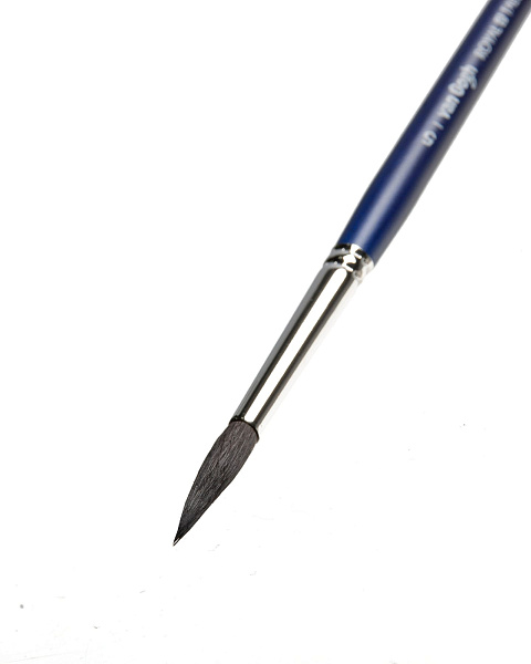 Кисть для акварели VanGogh 121 белка сибирская круглая ручка короткая №5