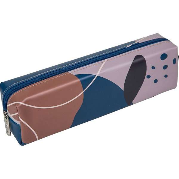 Пенал "deVENTE. Confidential" 21x5x4,5 см, прямоугольный для 30 пр. матовая искусственная кожа до -40C с дизайном, на молнии, с аппликацией из каучука, ассорти 2 дизайна