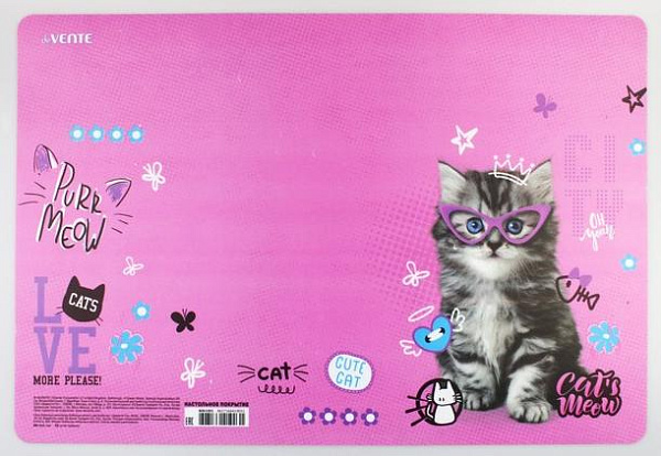 Накладка на стол "deVENTE. Purr Meow" 43x29 см, пластиковая 500 мкм, с цветным рисунком