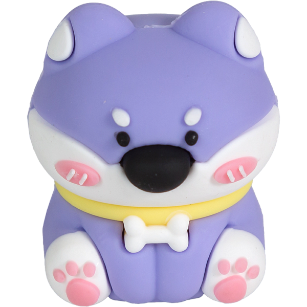 Точилка 1 отв. deVENTE. Doggy, пластиковая с покрытием Softкаждая в индивидуальной пластиковой коробочке с маркировкой, ассорти 3 дизайна