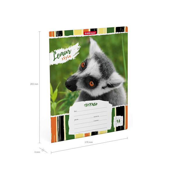 Тетрадь 18 л. кл. "Lemur Style" ErichKrause  (в плёнке по 10 шт.)