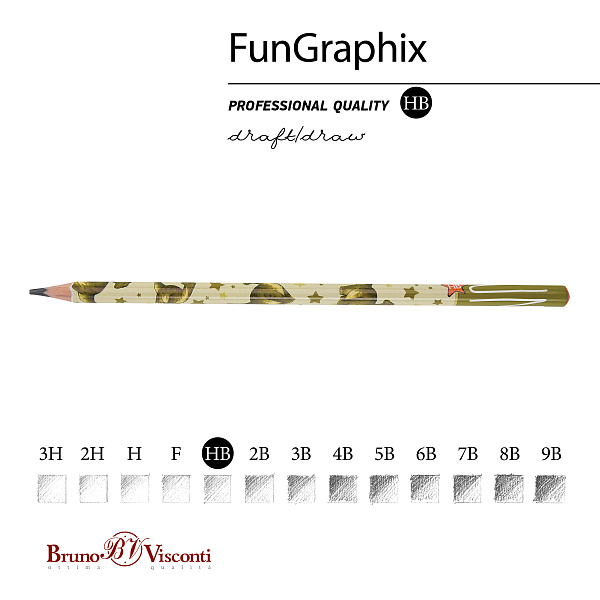 Карандаш ч/г HB "Fun Graphix.Динозавр" (пластиковый корпус)