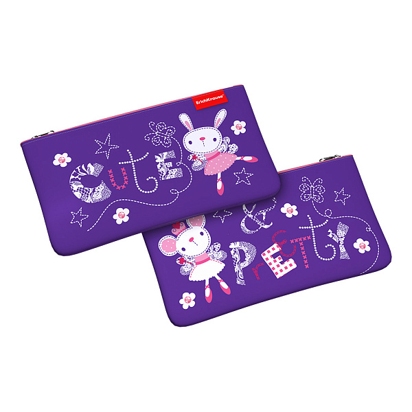 Пенал конверт ErichKrause® Light 220x120мм Cute&Pretty