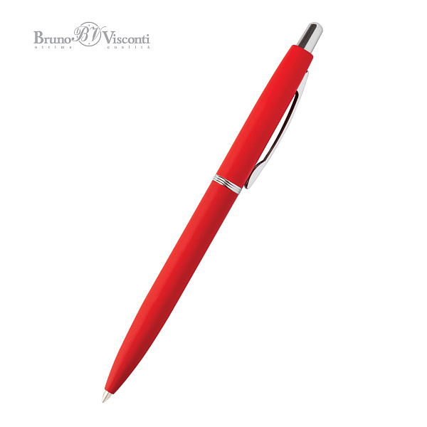 Ручка "SAN REMO" в метал. футляре 1.00 ММ, СИНЯЯ (корпус красный, футляр черный)