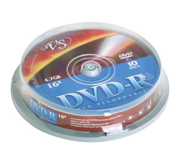 DVD-R Cake Box 10 шт. VS 4,7 Gb