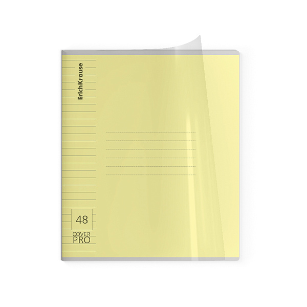 Тетрадь 48 листов в линию пластиковая обложка ErichKrause Классика CoverPrо glossy, А5+, на скобе  MIX-PACK