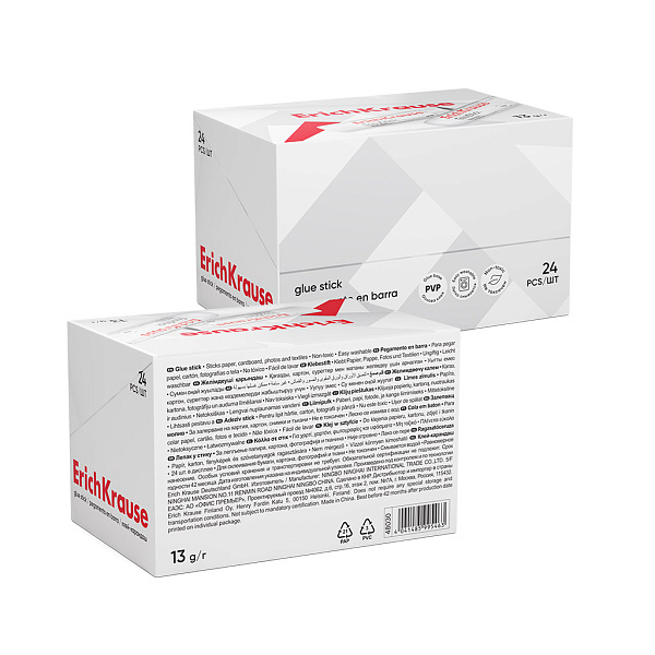 Клей-карандаш  13 г ErichKrause EasyStick, (в коробке-дисплее )