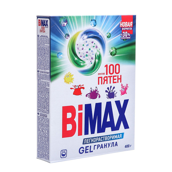 Порошок стиральный BiMax 100 пятен Автомат 400гр