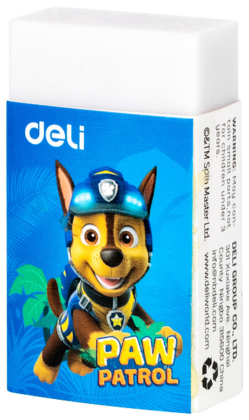 Ластик Deli Paw Patrol 45х25х12мм ПВХ ассорти картонный дисплей (1шт)