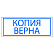 Штамп стандартных слов автоматический пластиковый 14*38 Копия верна