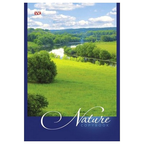 Блокнот А5 80 л. кл. "Nature"VK" на скобе 
