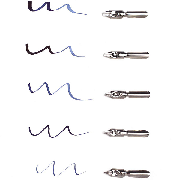 Перо для каллиграфии Малевичъ, 5 перьев с косым держателем