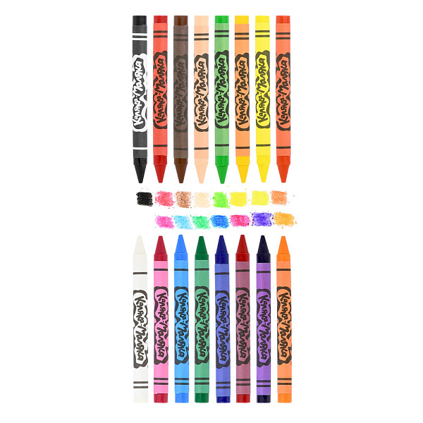 Мелки восковые 16 цв. "Каляка-Маляка" круглые 8 мм