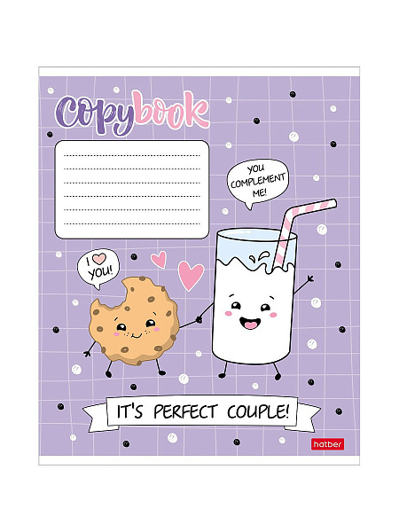 Тетрадь А5 24 листов в клетку, "Пришла еда", обложка мелованный картон, 60 г/м2