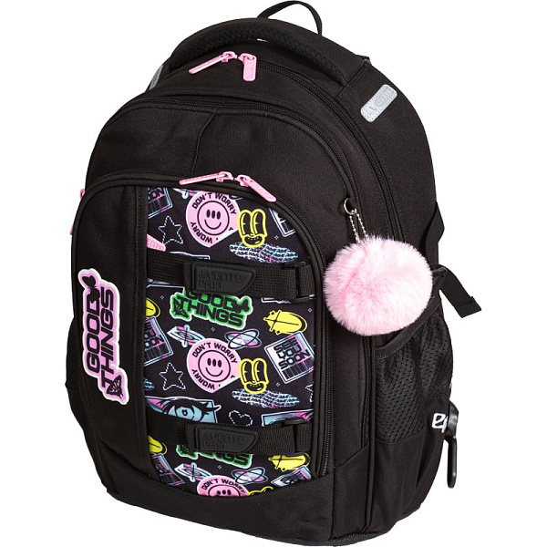 Рюкзак "deVENTE. Ergo. Anime Style" школьный 39x28x20 см (18 л) 600 г, 2 отделения на молнии, одно с уплотненным отделением для ноутбука до 15 дюймов и книг и карманом для учебников, второе с органайзером и карабином для ключей, передний карман на мо