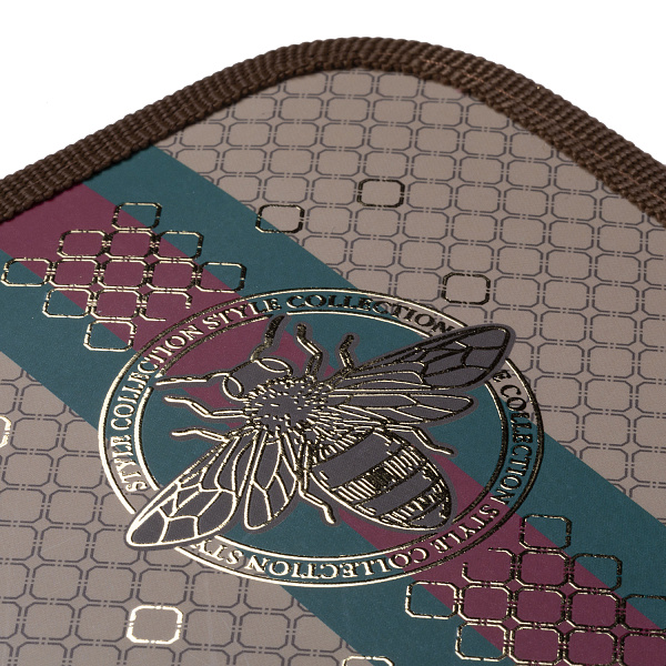 Пенал 1секц. 190*130 Hatber "От Кутюр" на молнии мат.ламин. 3D фольга с табл.умножения  в индив.упак.