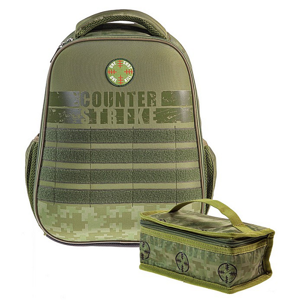Рюкзак Hatber ERGONOMIC light -Military- 38х29х12,5см EVA материал светоотраж. 1 отделение 2 кармана