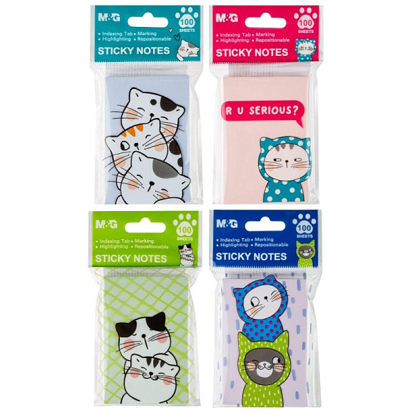 Бумага на л/п  76*51 100л. M&G So Many Cats, в ассорт