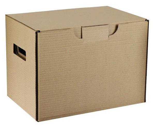 Коробка с крышкой 25x34x26 см INDEX, микрогофрокартон, коричневый