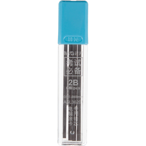 Набор грифелей 6 шт. M&G"0,9 мм  2B ASL362011109L7C