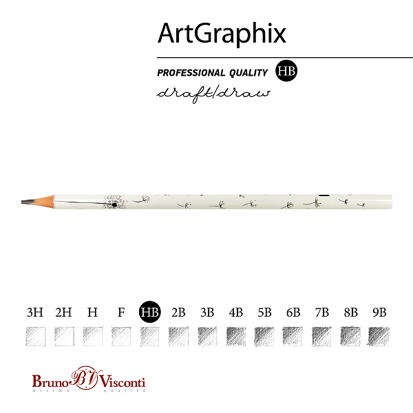Карандаш ч/г HB "ArtGraphix. Одуванчики" 