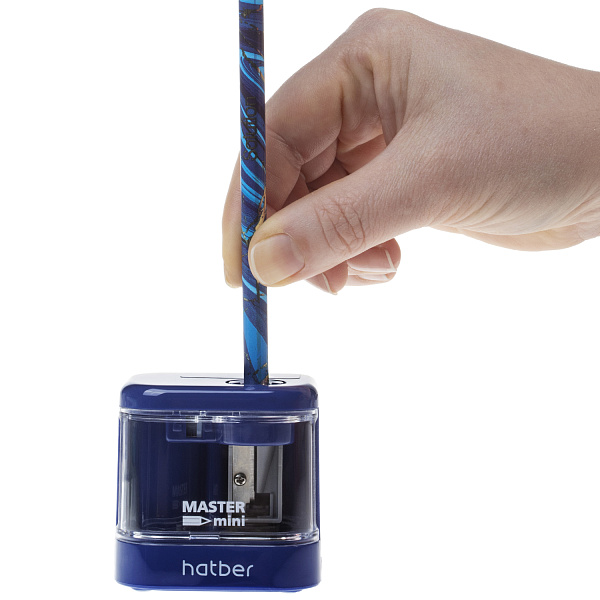 Точилка электрическая Hatber Master mini с системой контроля заточки с запасным лезвием  в блистере с европодвесом
