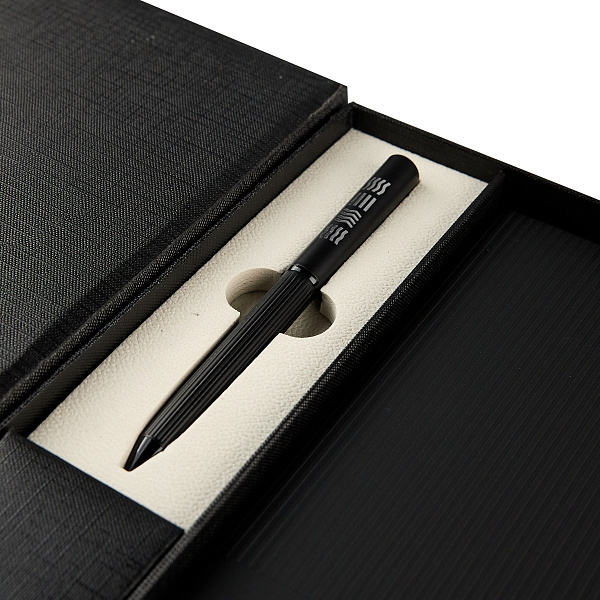 Набор подарочный СТИХИЯ Black edition записная книжка А5 80л + шариковая ручка