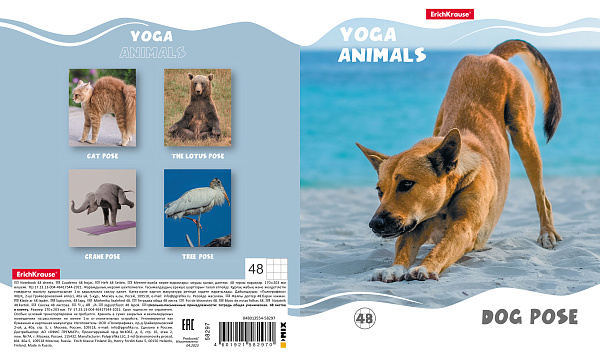 Тетрадь 48 л. кл. ErichKrause "Yoga Style" матовая ламинация_MIX-PACK