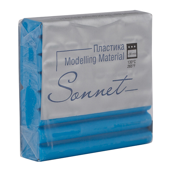 Пластика Sonnet флуоресцентная, брус 56 гр. голубой