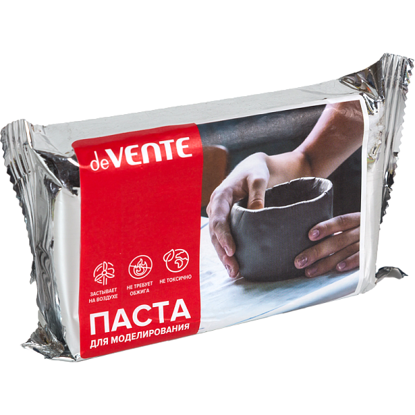 Паста для моделирования "deVENTE. HOBBY CREATIVE" серая, 500 грамм, самозатвердевающая на воздухе