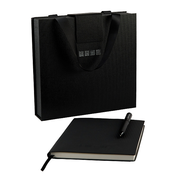 Набор подарочный СТИХИЯ Black edition записная книжка А5 80л + шариковая ручка
