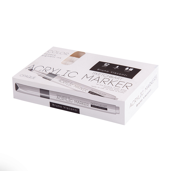 Маркер акриловый "SKETCH&ART" БЕЛЫЙ