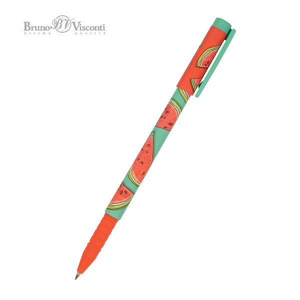 Ручка шариковая 0,5 мм "FunWrite. Fresh & fruity. Арбуз" СИНЯЯ