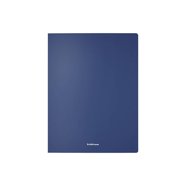 Папка-скоросшиватель пластиковая с пружинным механизмом ErichKrause® Matt Classic, A4, синий (в пакете по 4 шт.)
