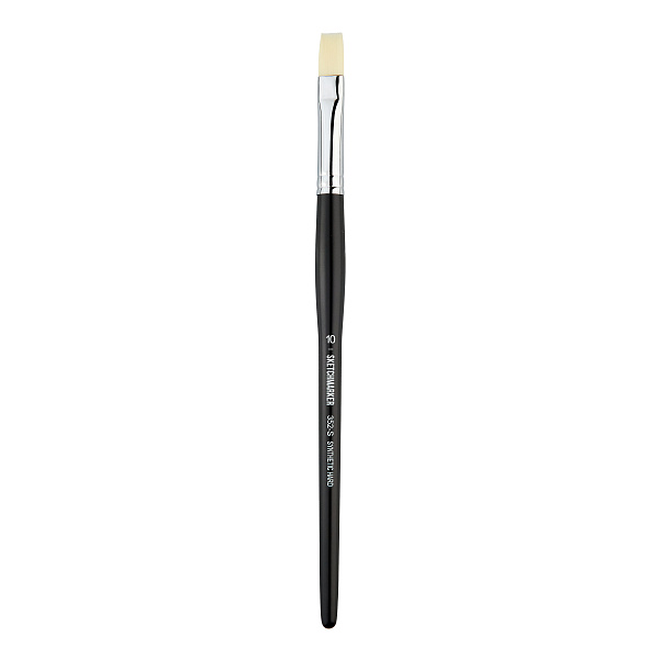 Кисть для акрила Sketchmarker 352 жесткая синтетика плоская ручка короткая №10