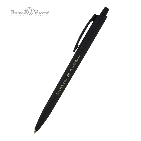 Ручка шариковая автомат. 0,5 мм "SlimClick.BLACK" СИНЯЯ