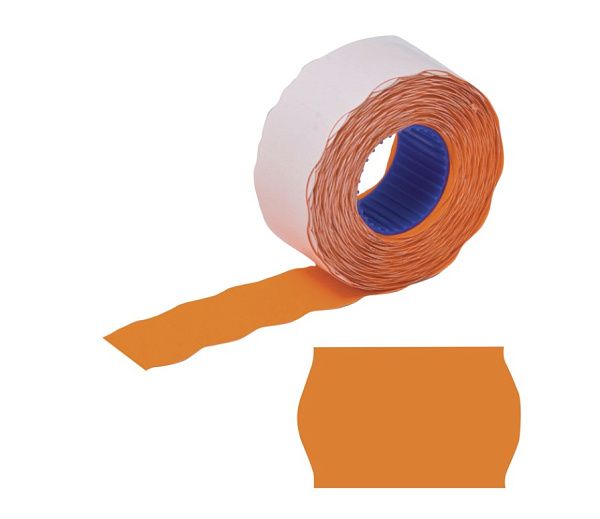 Этикетки МЕ 26*12мм BRAUBERG по 800 шт., волна, оранж., (пистолет 290437)