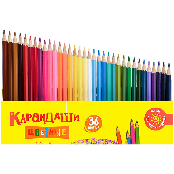 Карандаши 36 цв. "Каляка-Маляка" деревян., шестигран., карт.уп.